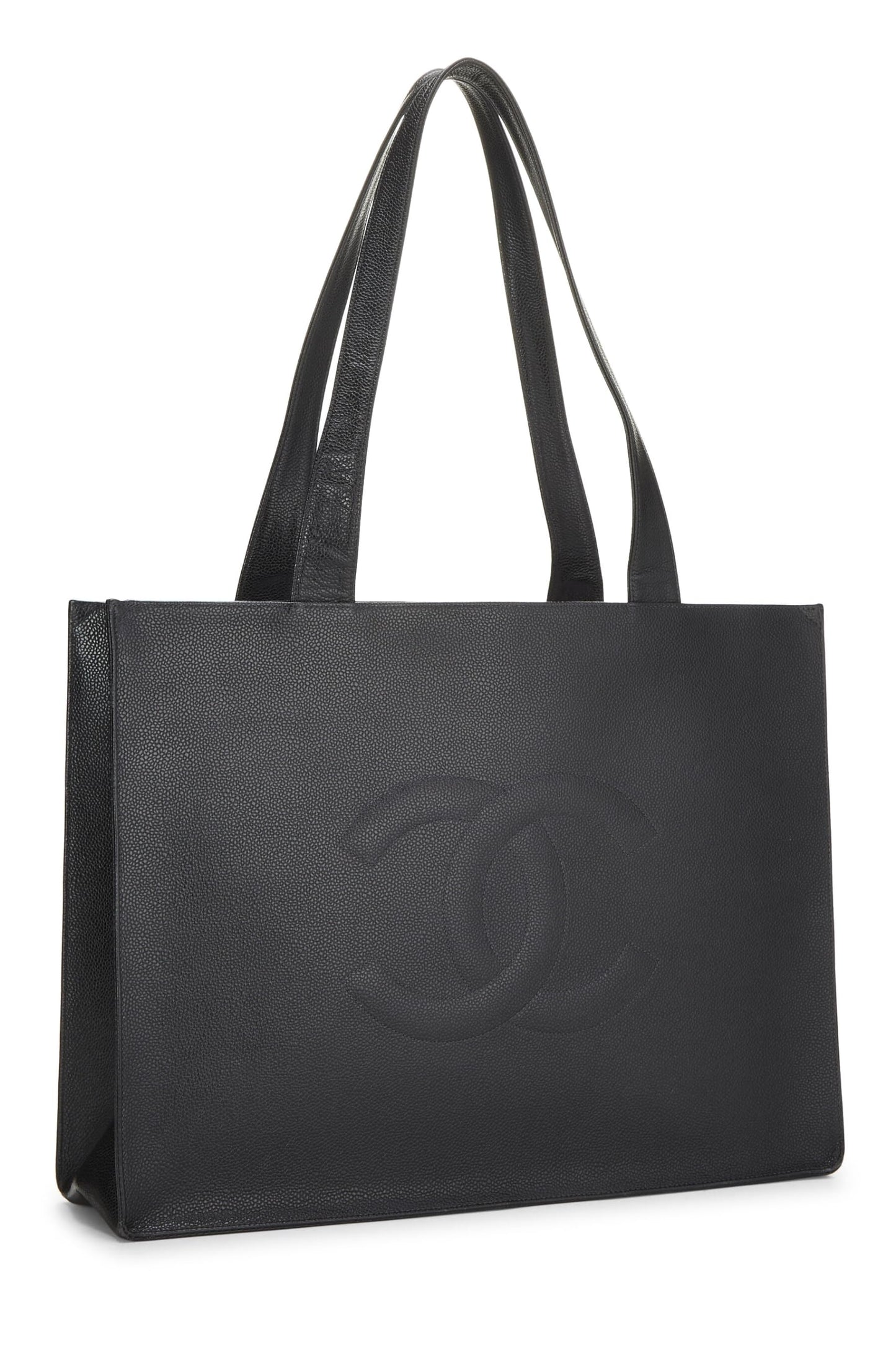 Chanel, Black Caviar 'CC' Tote Medium, Black