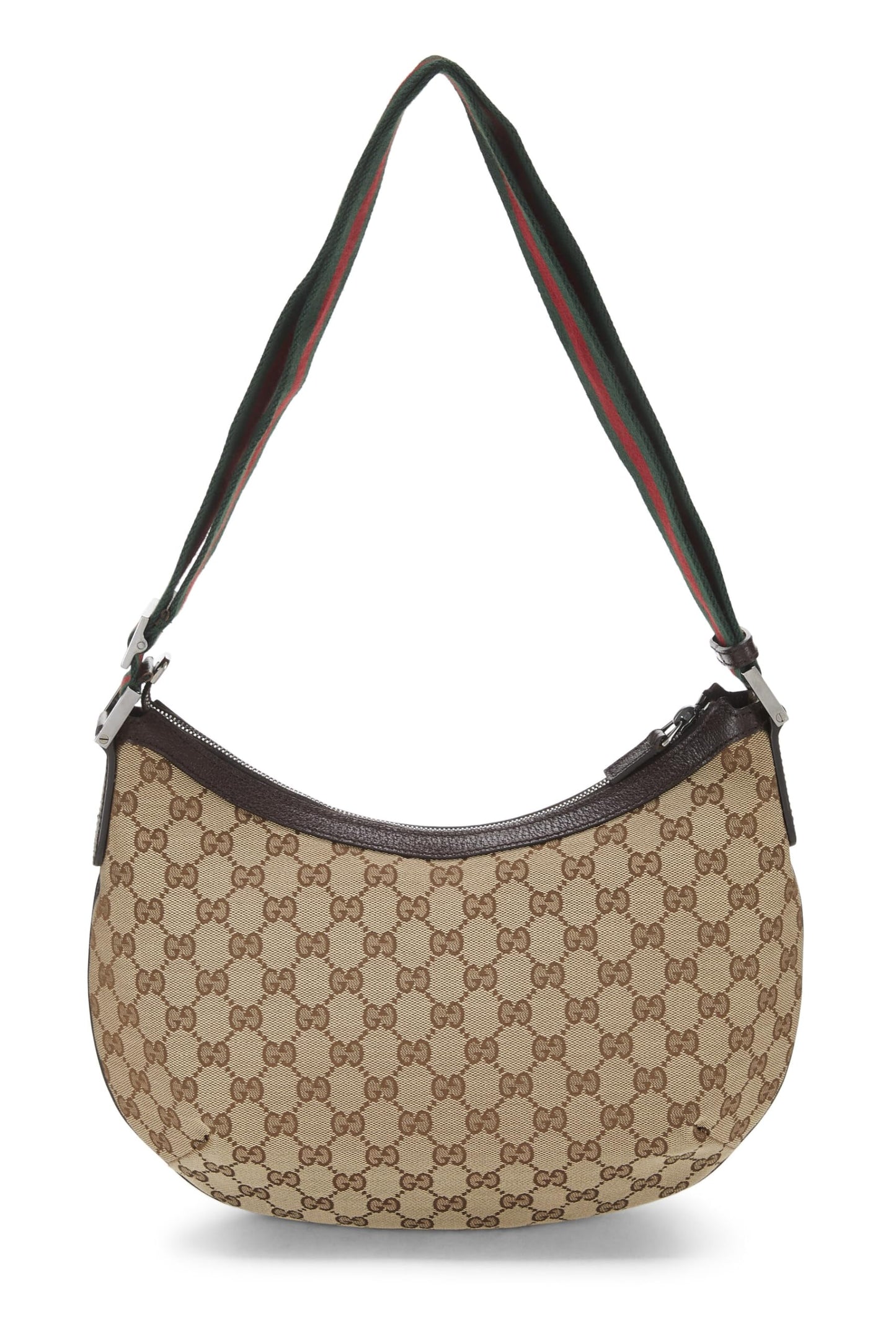Gucci, Original GG Canvas Web Round Messenger, Brown