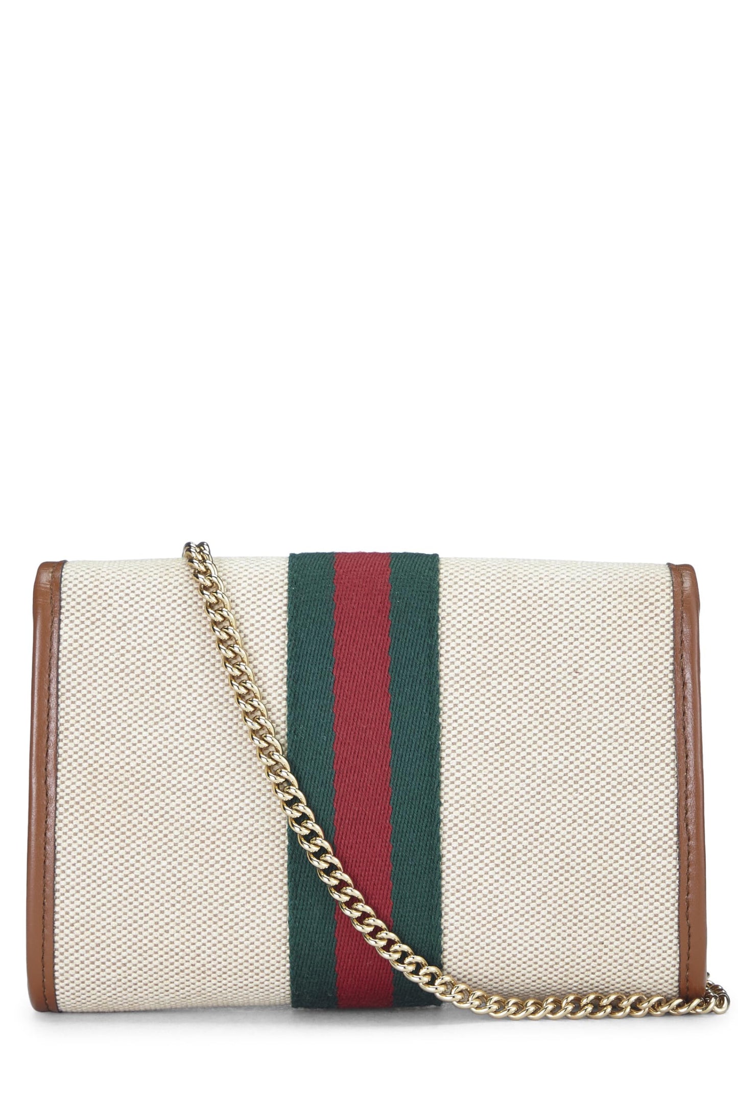Gucci, Brown Canvas Rajah Crossbody Bag Mini, Brown