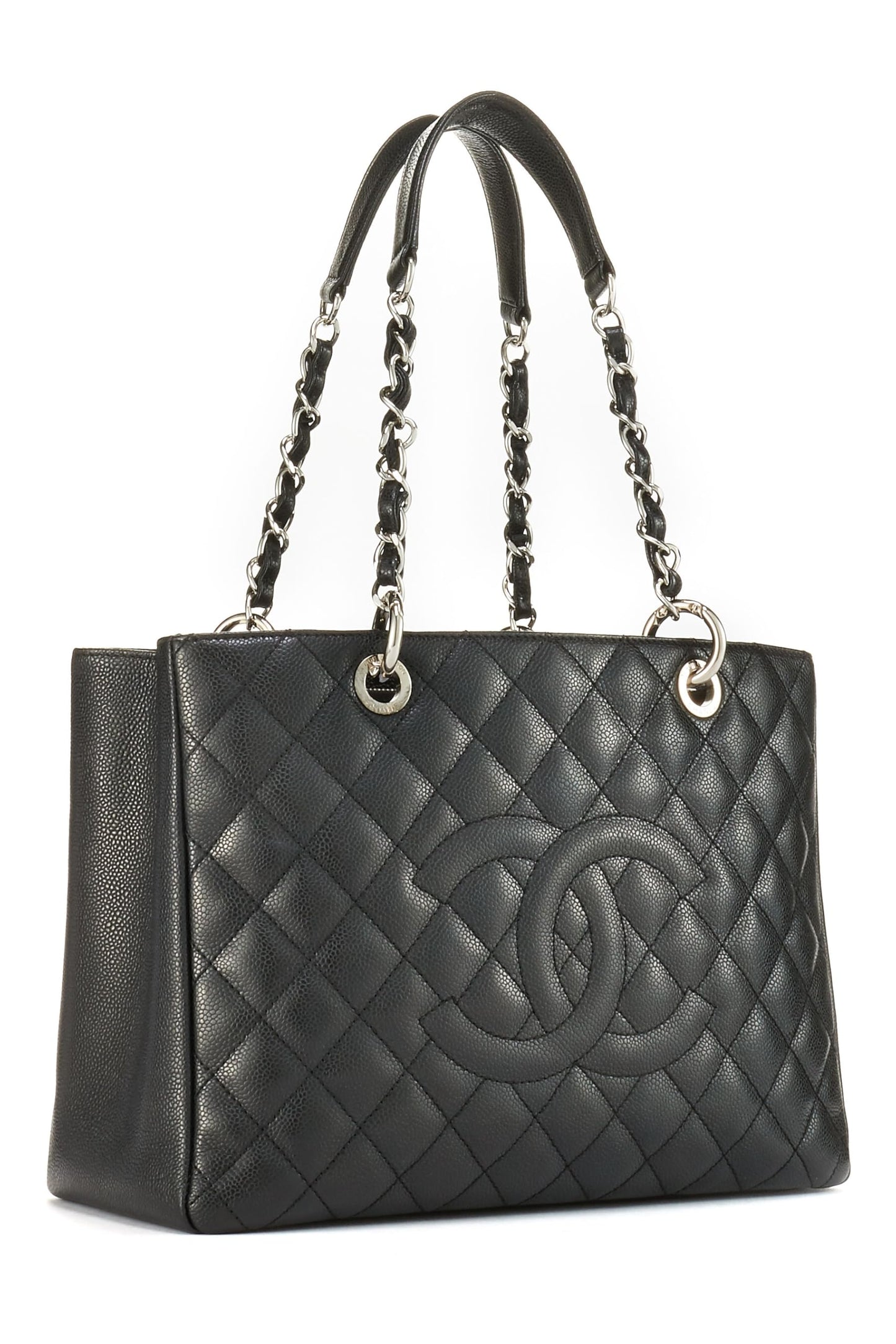 Chanel, Black Quilted Caviar Grand Shopping Tote (GST), Black