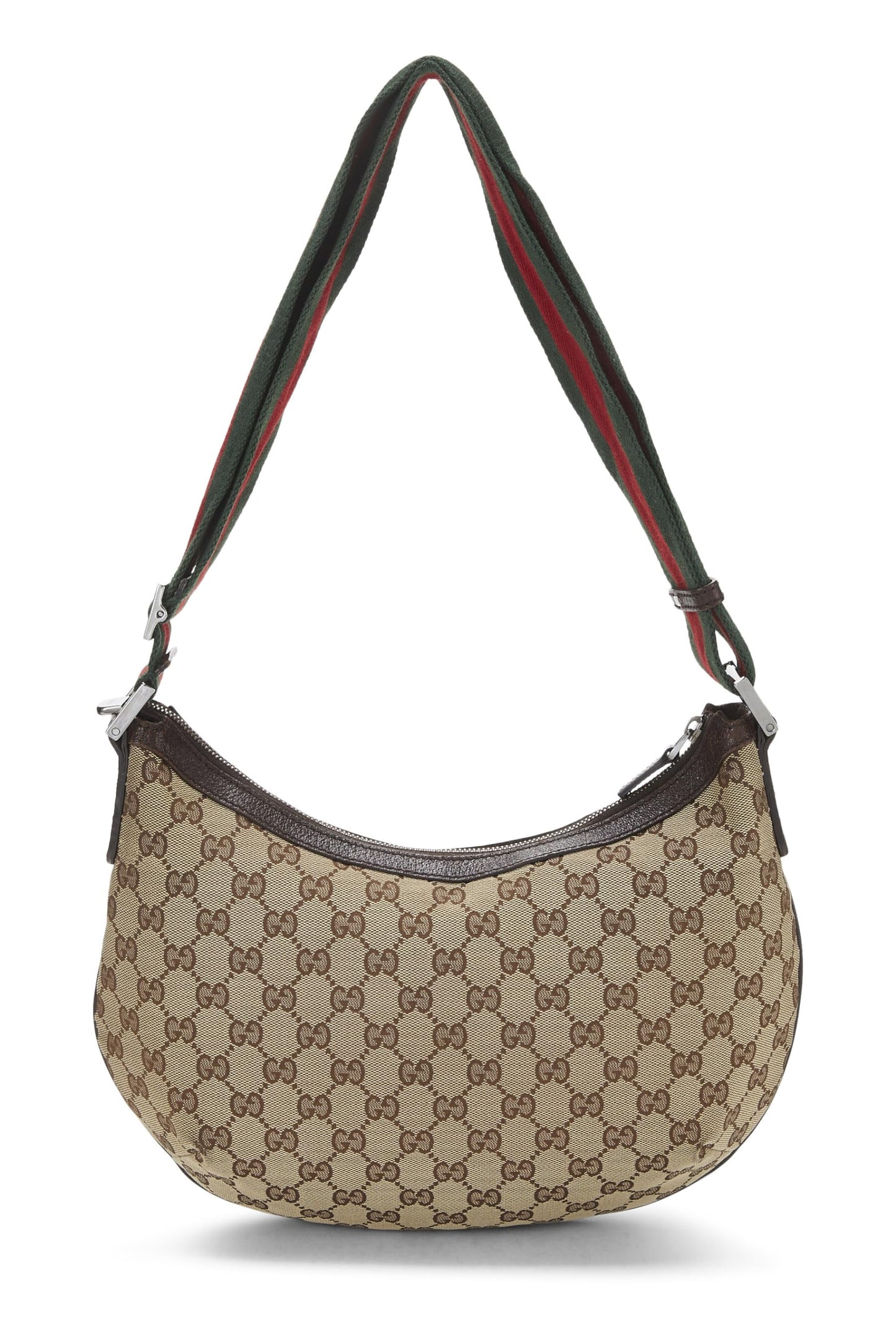 Gucci, Original GG Canvas Web Round Messenger, Brown