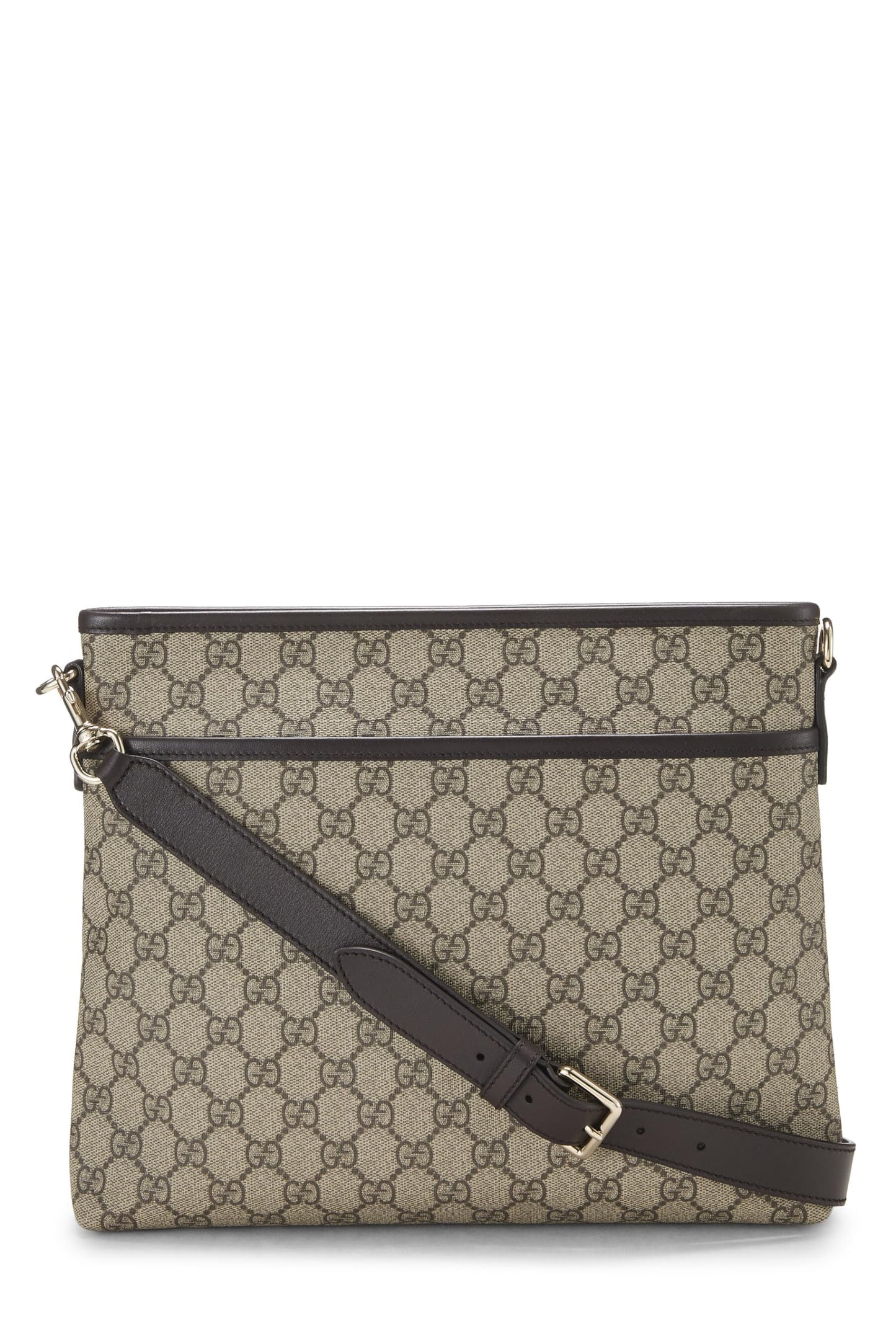 Gucci, Original GG Supreme Canvas Flat Messenger, Brown
