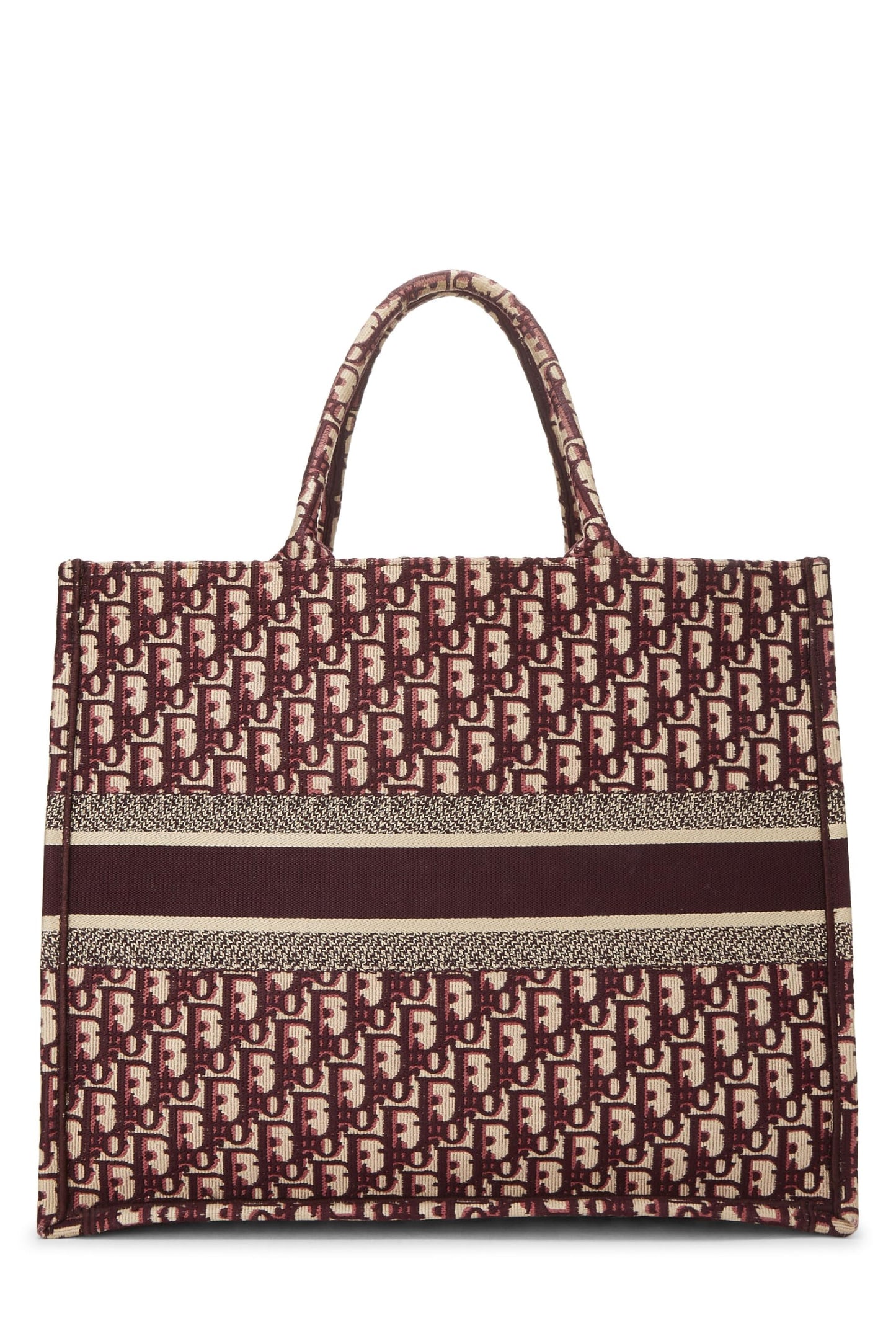 Dior, Burgundy Trotter Canvas Book Tote Large, Burgundy