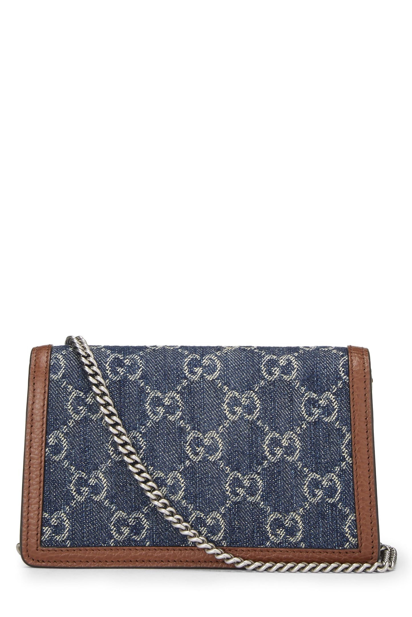 Gucci, Blue Denim Dionysus Shoulder Bag Super Mini, Blue