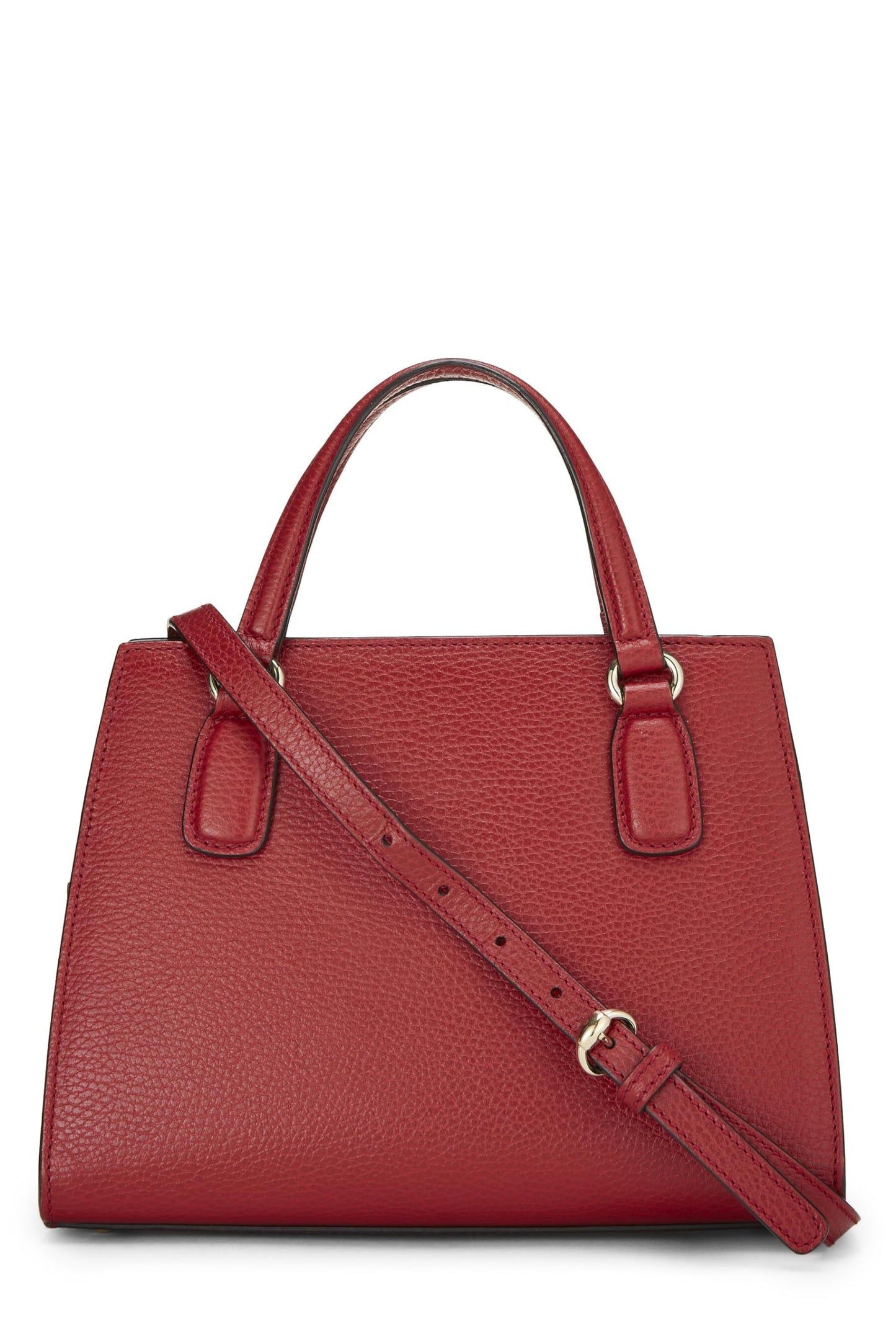 Gucci, Red Grained Leather Soho Handbag, Red
