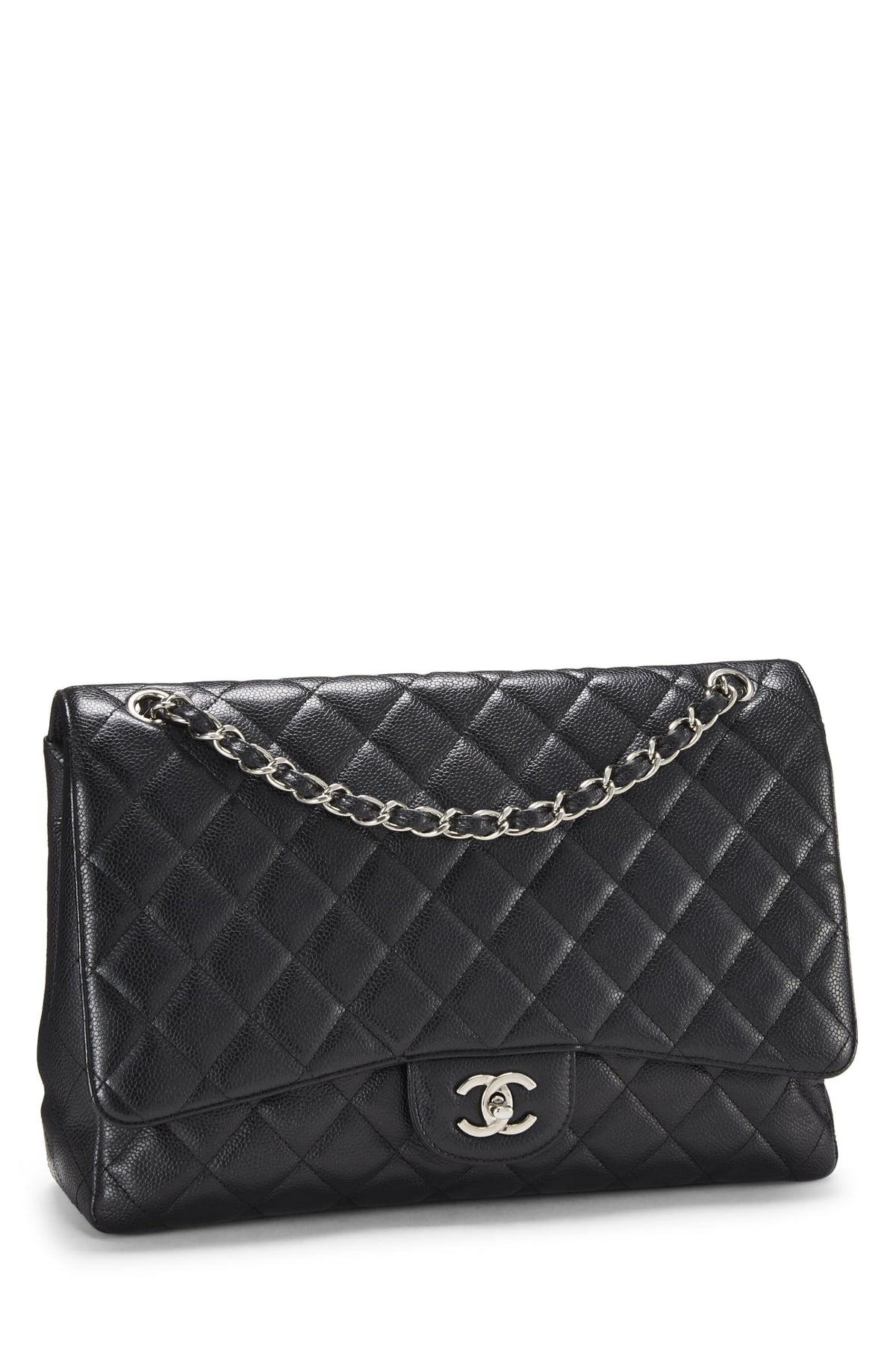Chanel, Navy Quilted Lambskin New Classic Flap Maxi, Navy