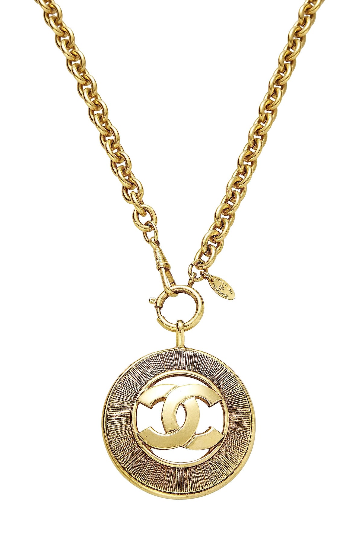 Chanel, Gold 'CC' Sunburst Necklace Large, Gold