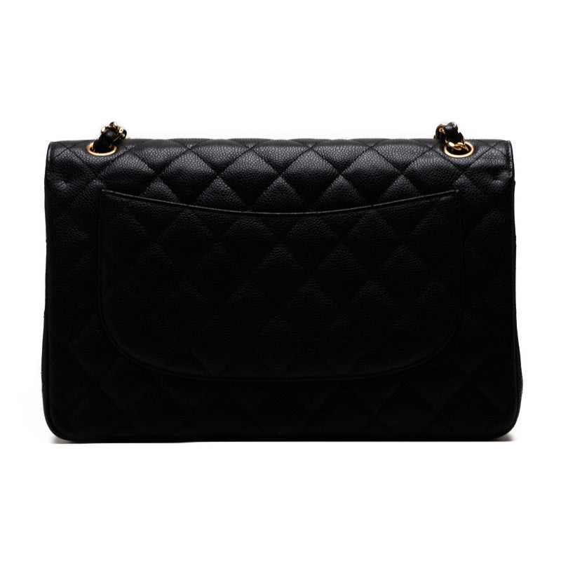 CHANEL Deca Double Flap Turnlock Chain Shoulder Caviar S Black Shoulder Bag Mini Shoulder Bag Shoulder Bag Hybrid