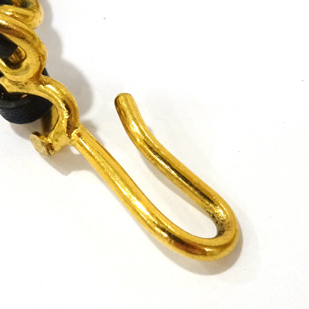 CHANEL Chain Belt 95P Clover Vintage Leather GP G Dress Mini