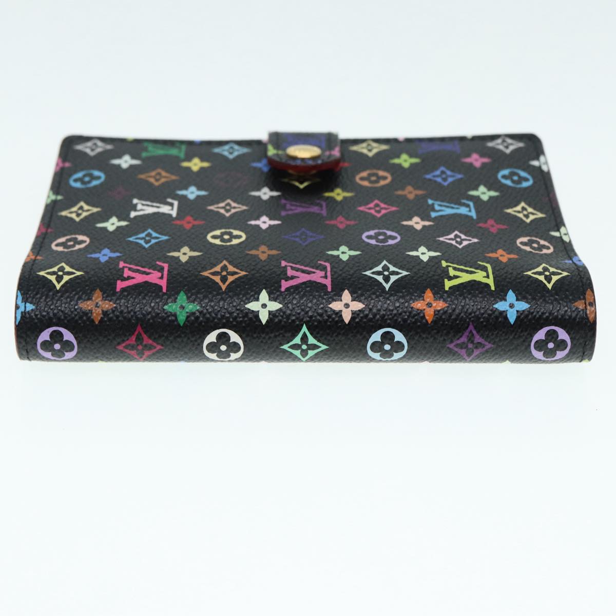 LOUIS VUITTON Multicolor Agenda PM Day Planner Cover Black R21076 LV Auth 88444