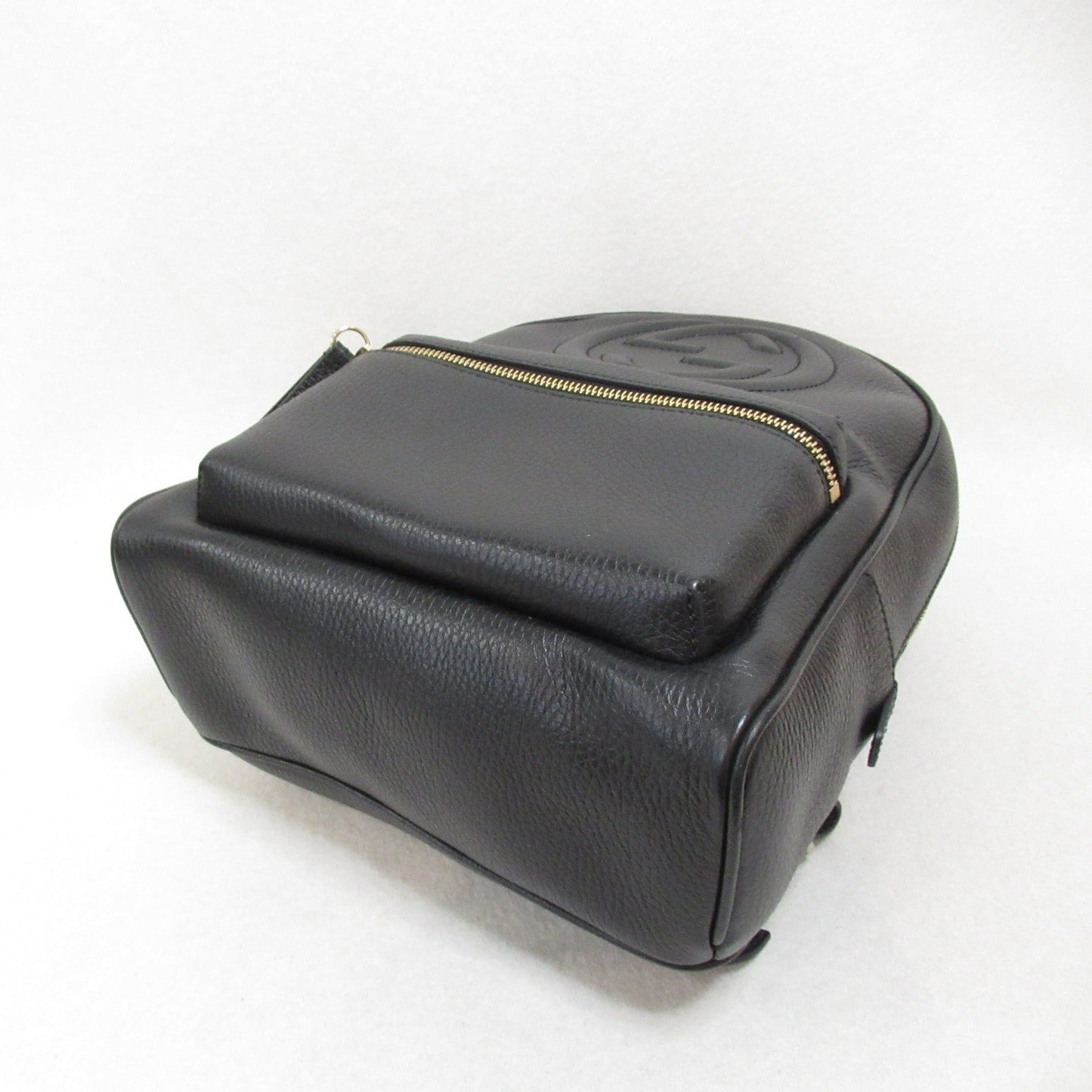 Gucci Backpack Interlocking G Rucksack Backpack Leather Black 536192