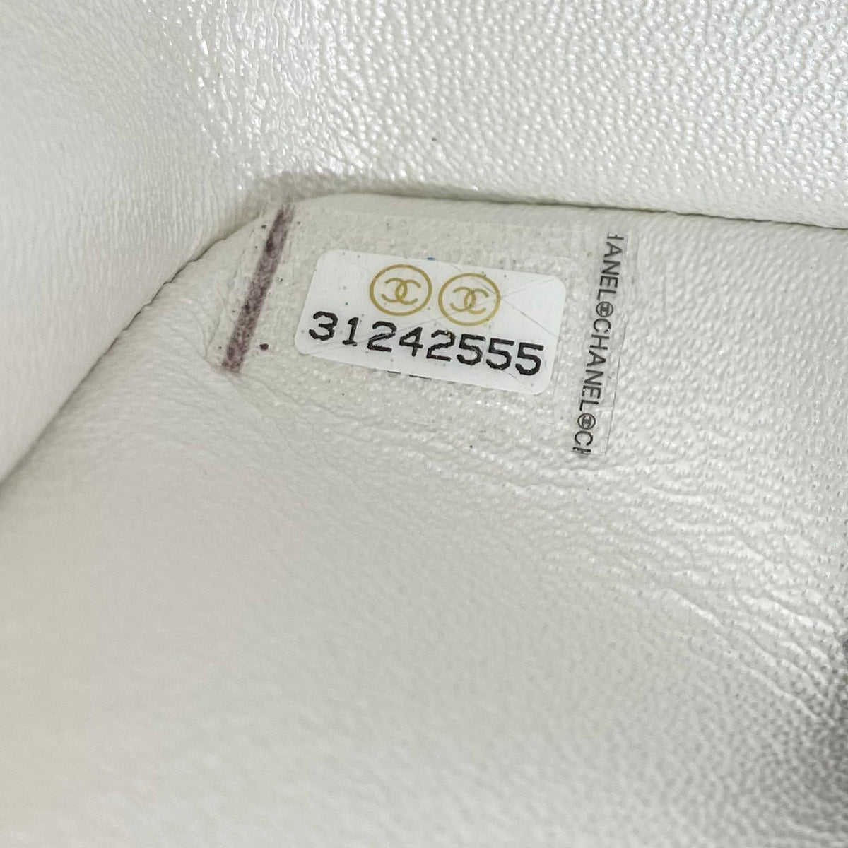Chanel Mini Rectangular Flap Pearl White Calfskin