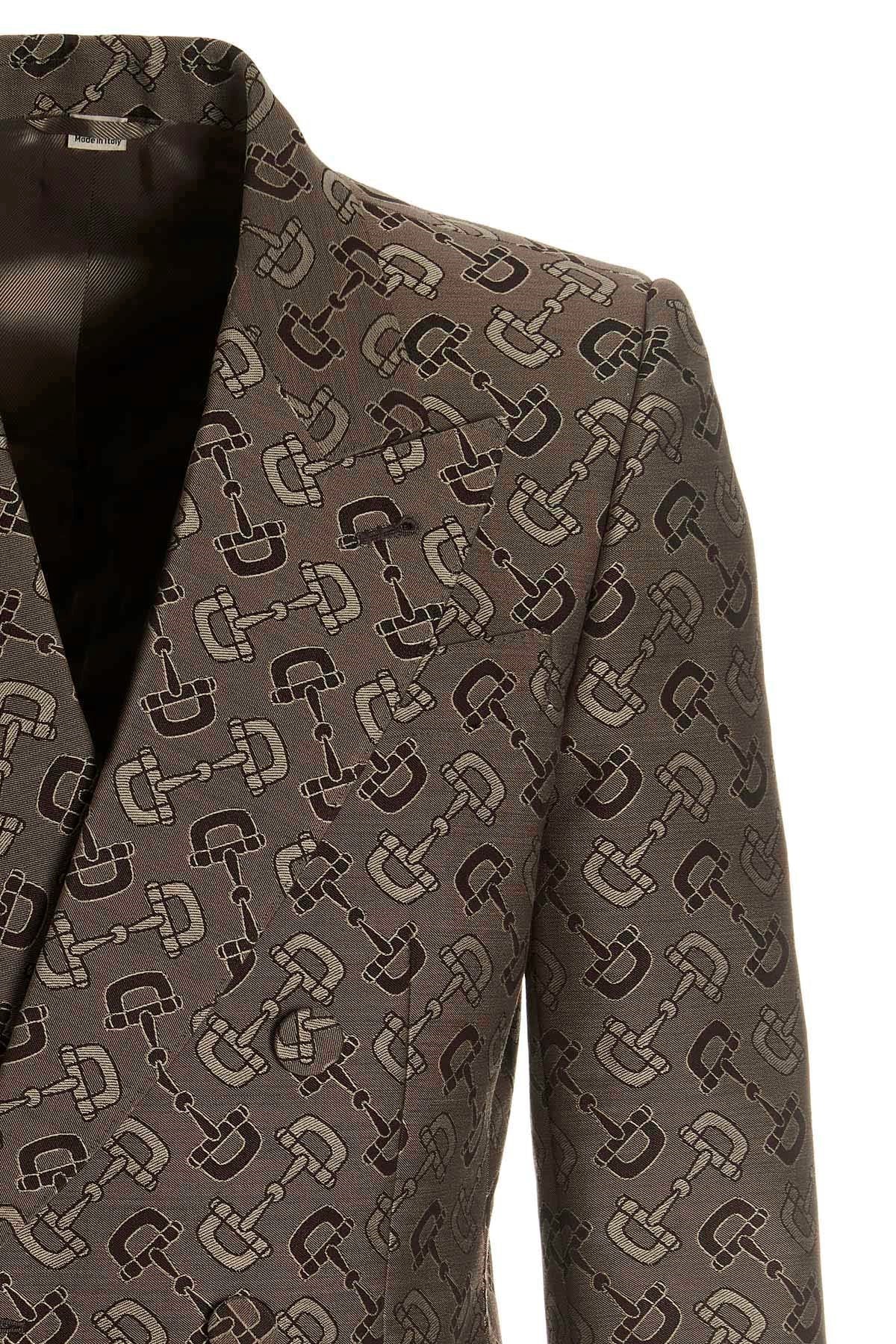 Gucci Men 'Horsebit Maxi' Blazer Jacket
