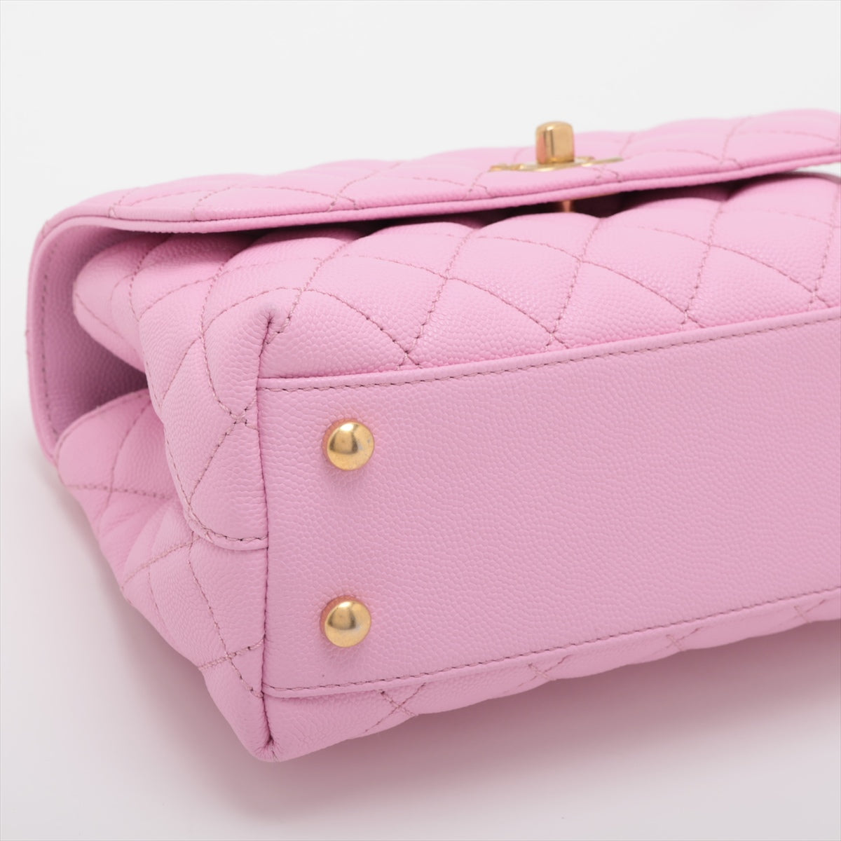 Chanel Coco Handle 24 XS Caviar S 2WAY HandBag Pink Gold A92990