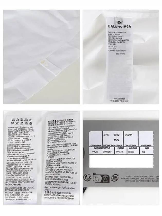 Luxury Balenciaga Cocoon Long Sleeve Shirt White