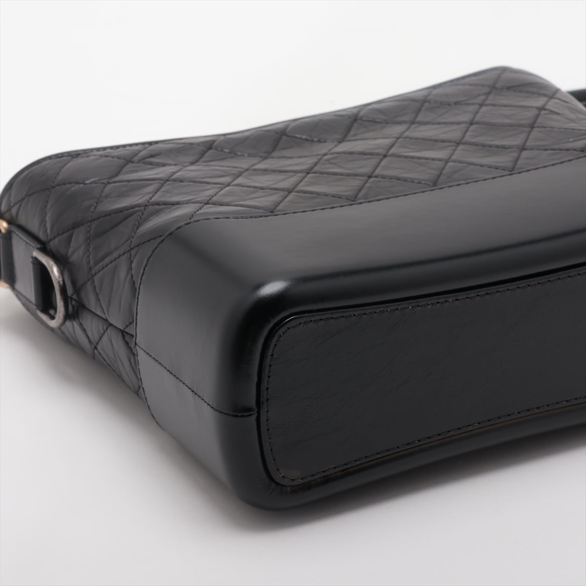 Chanel Gabriel Du Chanel Vintage Chain Shoulder Bag Black G x Silver Gold 28th