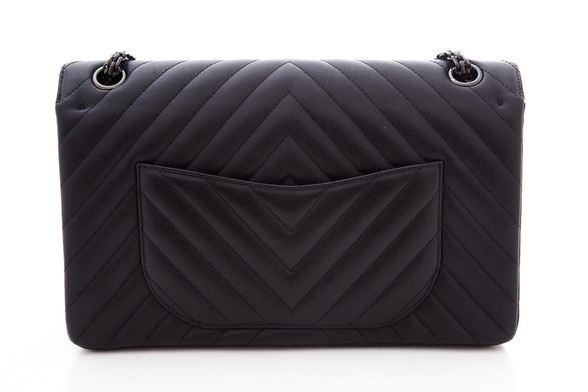 Chanel 2.55 Reissue 2016-2017 "SO Black" Chevron Handbag