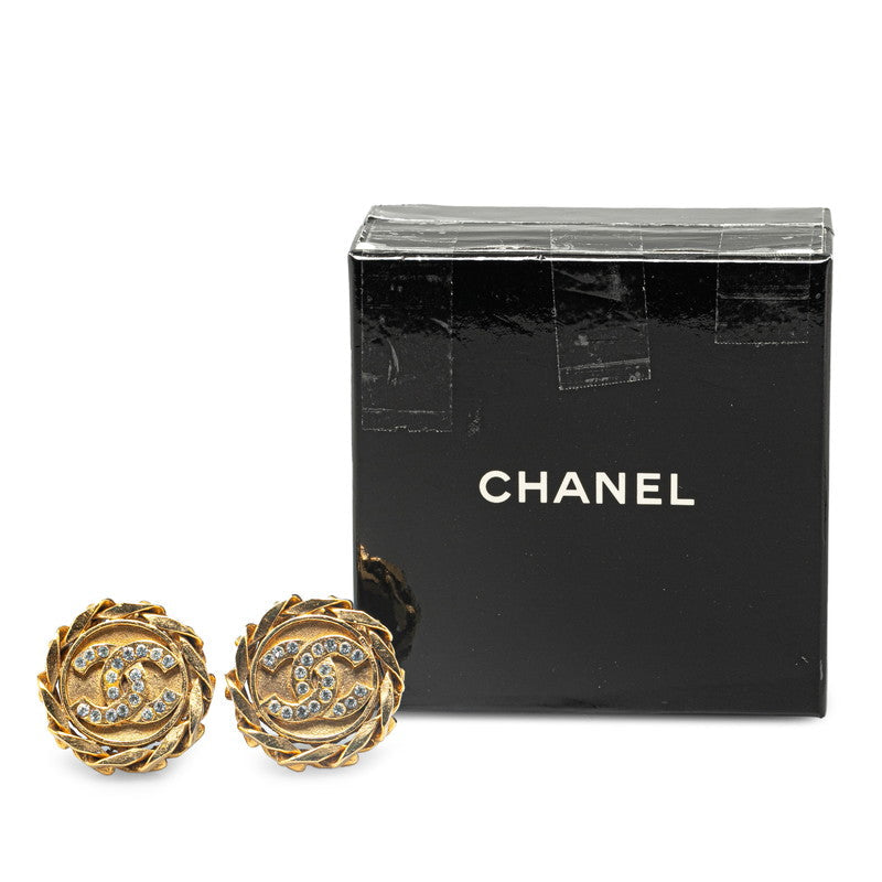 Chanel Coco Wind Cars Rhinestone Earring G Plated Chanel