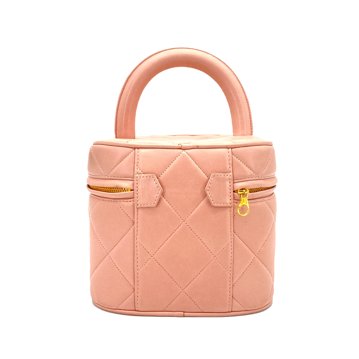 CHANEL VINTAGE VANITY HAND BAG PINK LAMB SKIN 90261563