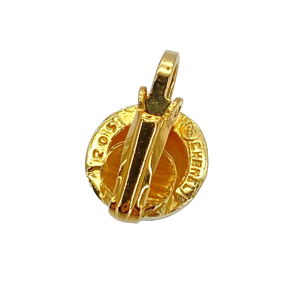 CHANEL VINTAGE EARRINGS COCOMARK BLACK GOLD ACCESSORY 90270763