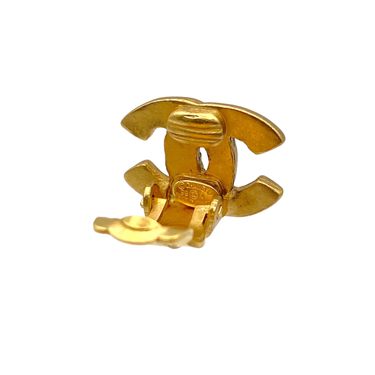 CHANEL VINTAGE EARRINGS COCOMARK GOLD ACCESSORY 99A 90270767