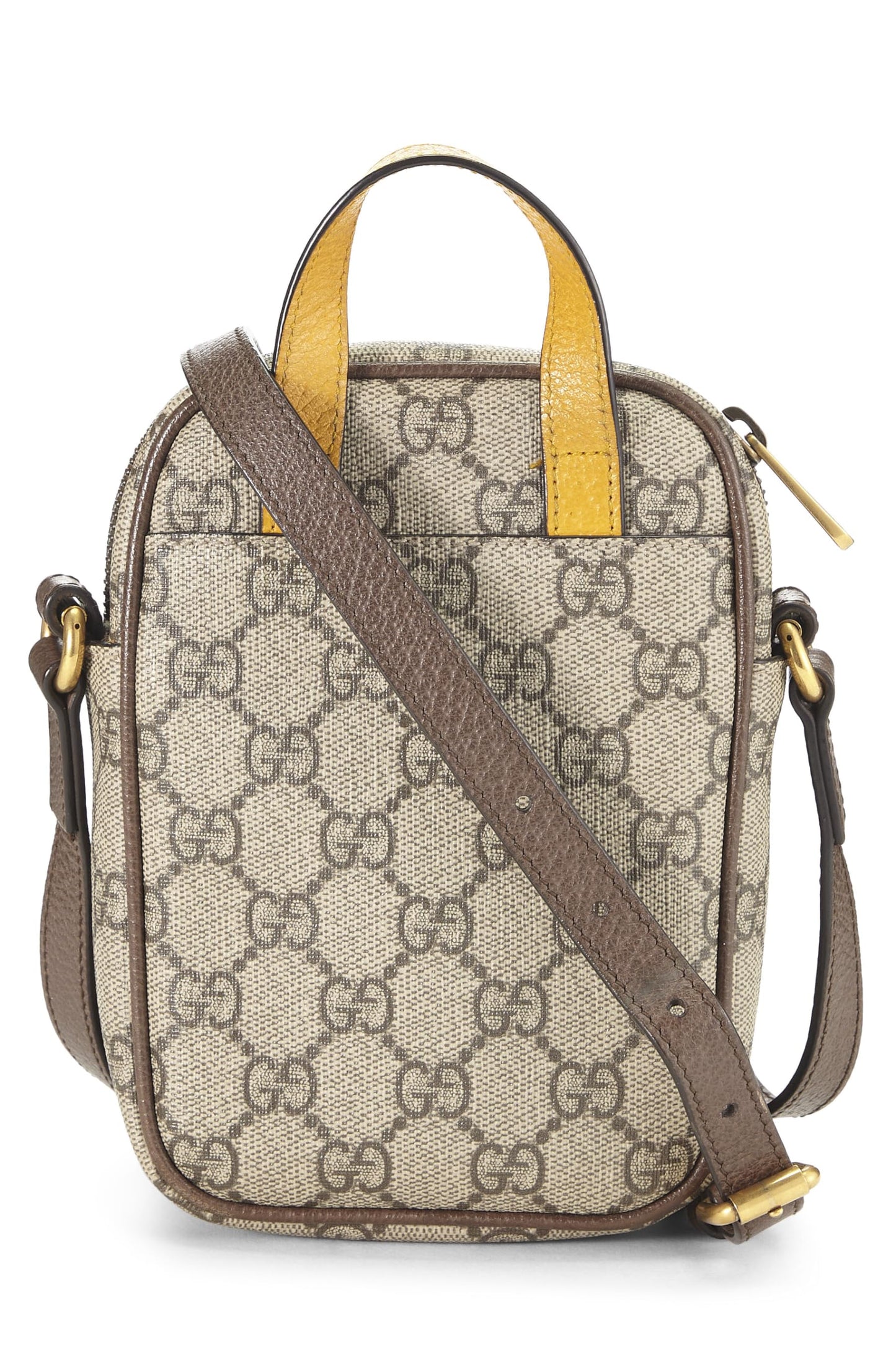 Gucci, Brown GG Supreme Neo Vintage Double Zip Camera Bag Mini, Brown