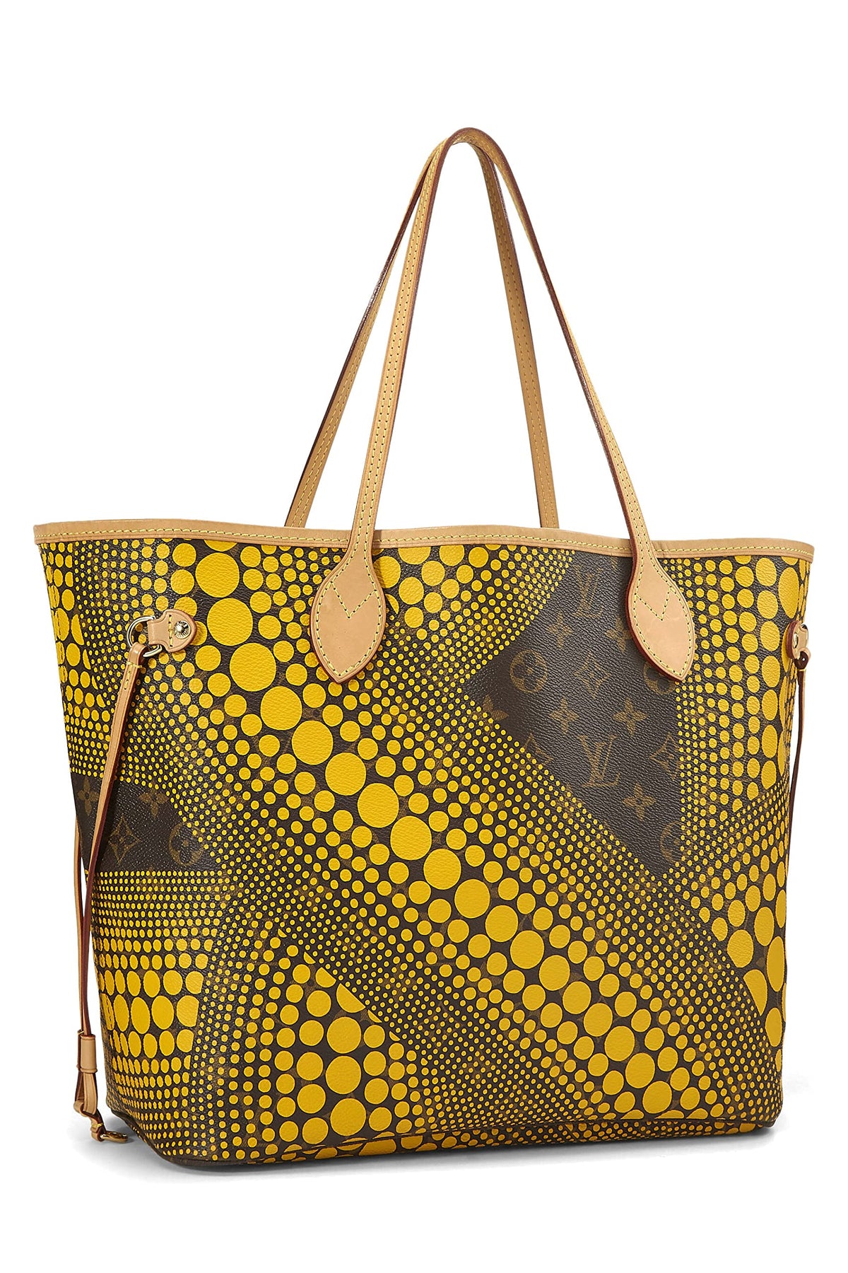 Louis Vuitton, Yayoi Kusama x Louis Vuitton Yellow Monogram Dots Infinity Neverfull MM, Yellow