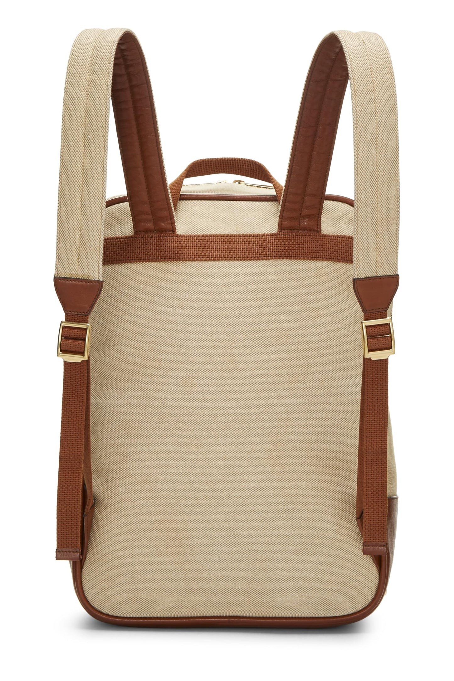 Gucci, Beige Canvas Web Backpack, Brown