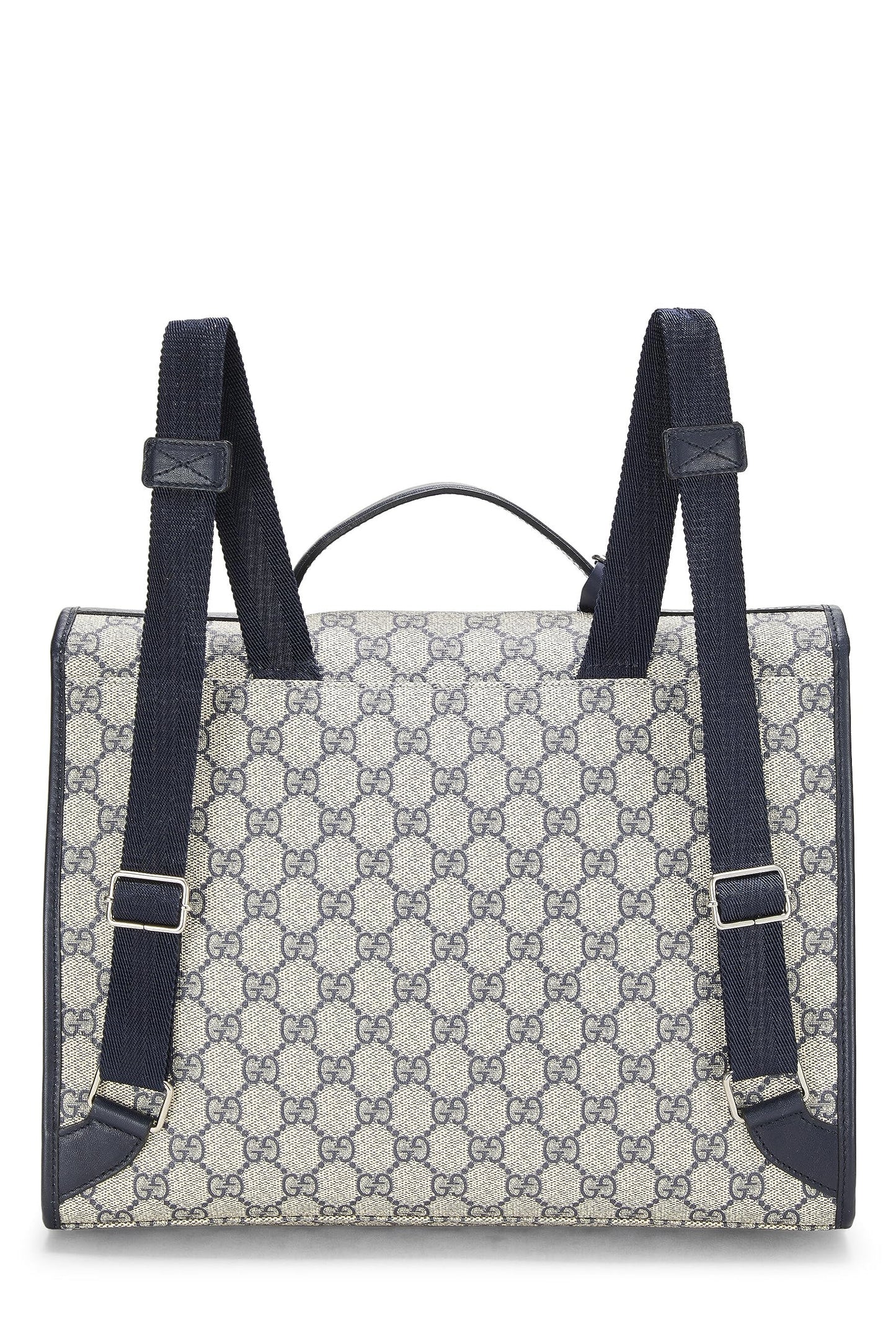 Gucci, Navy Original GG Supreme Canvas Kids Backpack, Blue