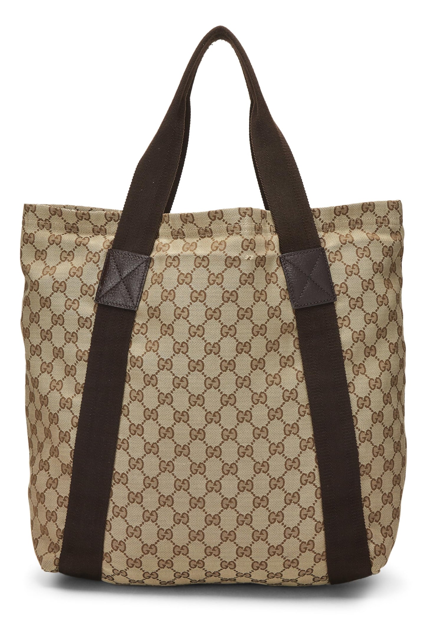 Gucci, Original GG Canvas Flat Web Tote, Brown
