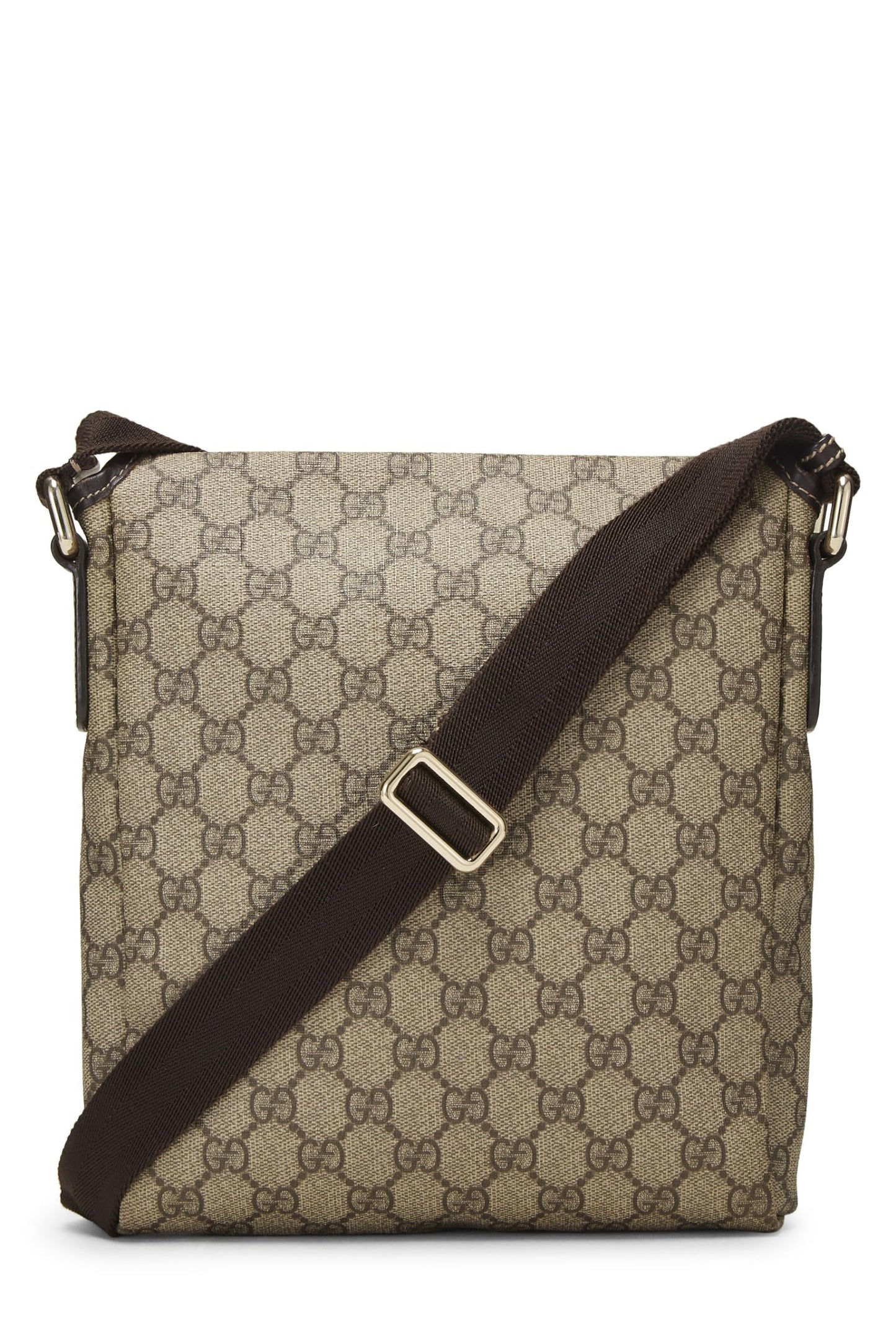 Gucci, Original GG Supreme Canvas Flap Messenger Small, Brown