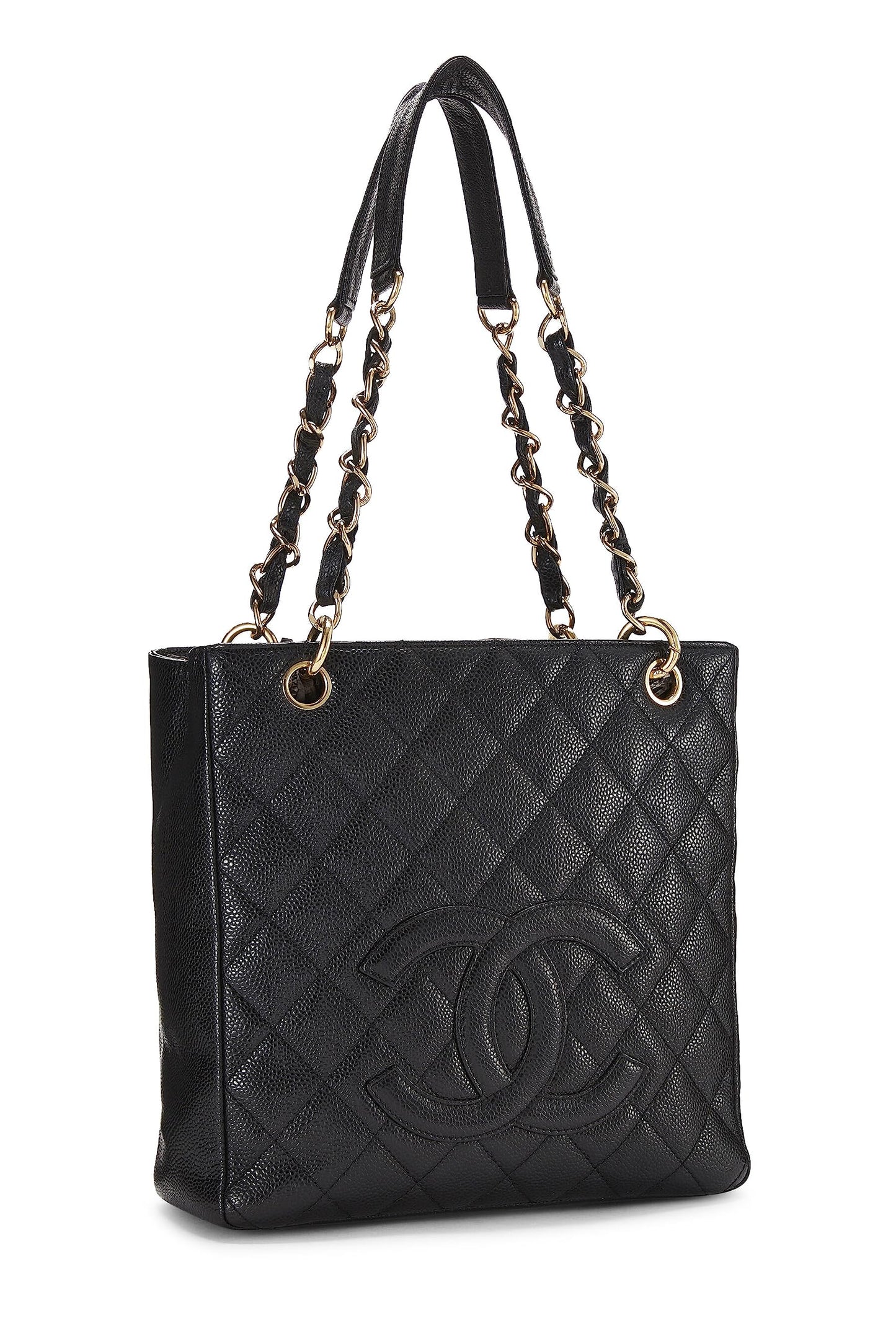 Chanel, Black Quilted Caviar Petite Shopping Tote (PST), Black