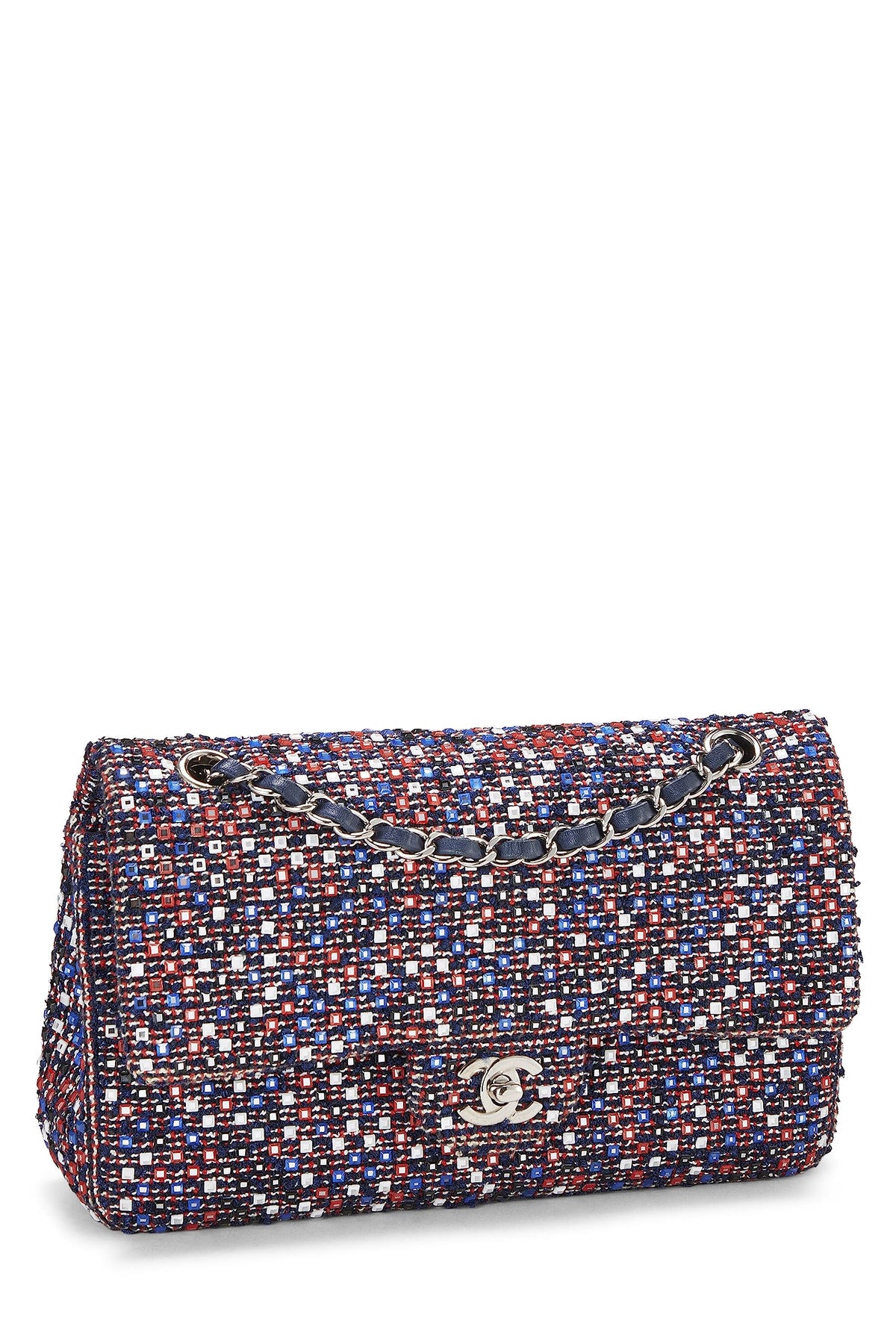 Chanel, Multicolor Tweed Classic Double Flap Medium, Multi