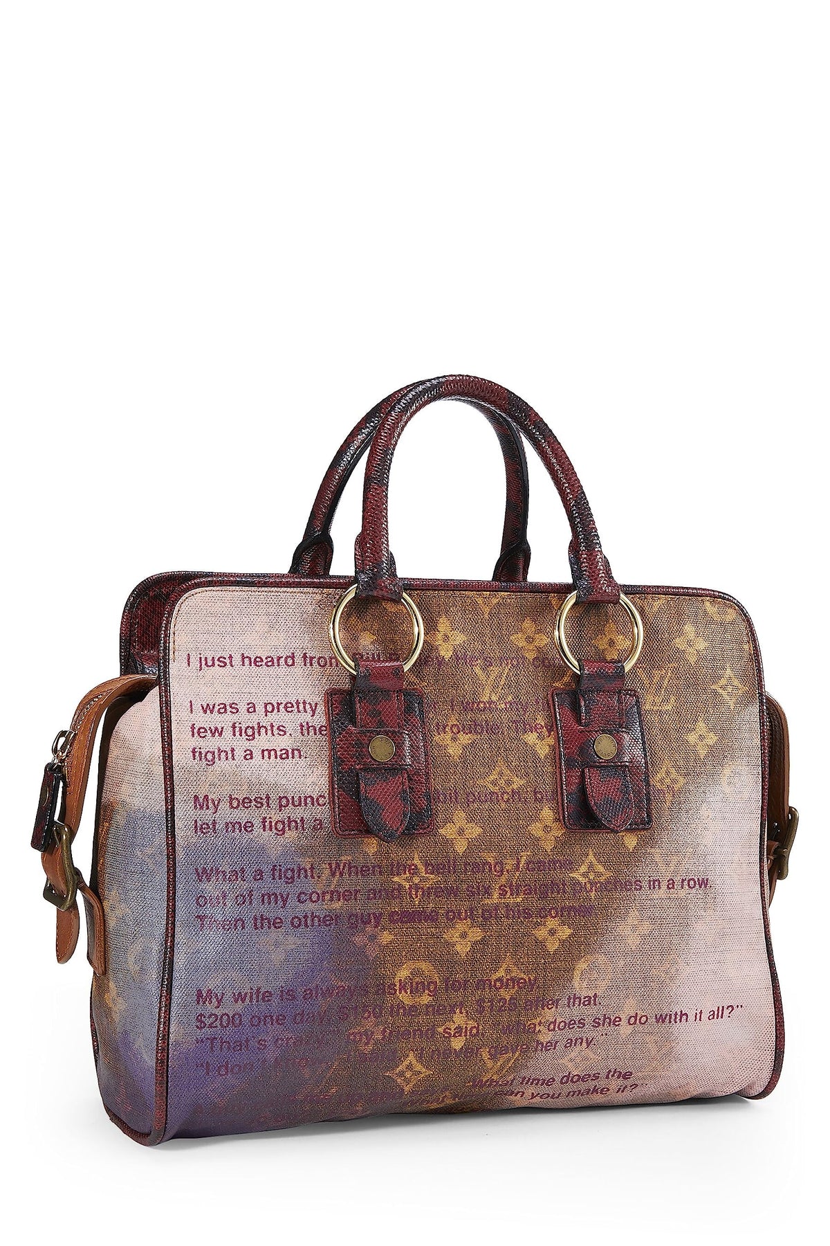 Louis Vuitton, Richard Prince x Louis Vuitton Purple Monogram Graduate Jokes Bag, Multi