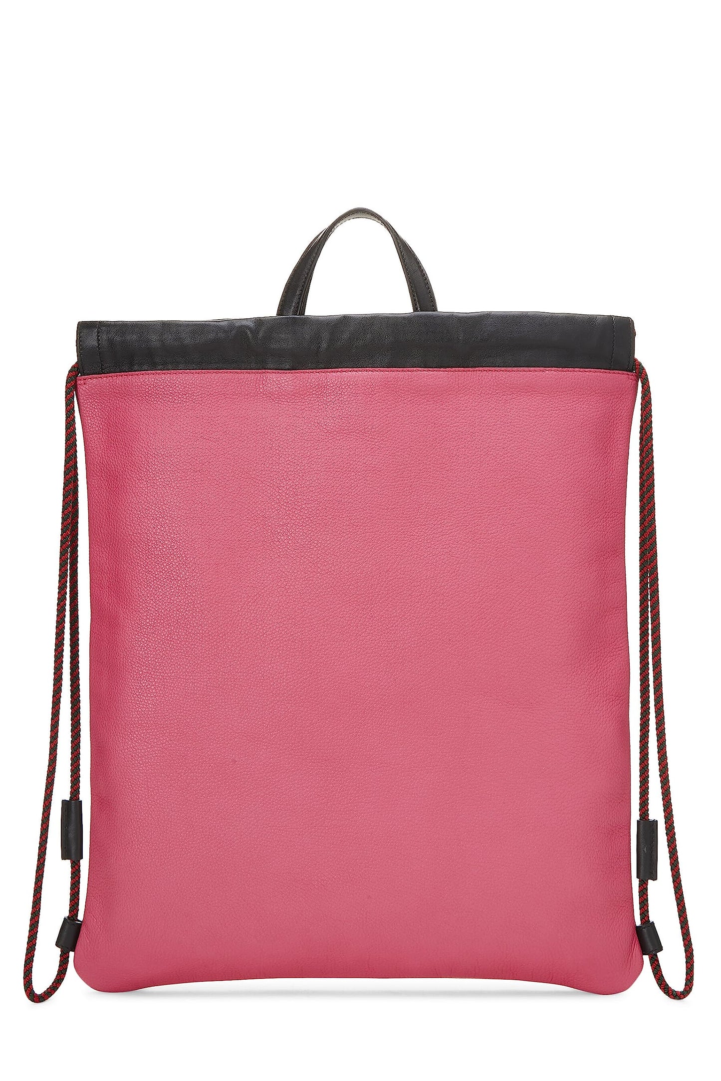 Gucci, Pink Leather Logo Drawstring Backpack Large, Pink