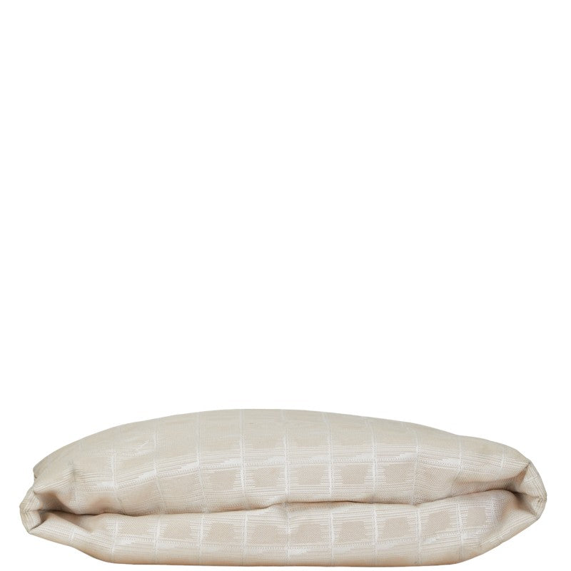 Chanel Loveel Line Handbag Tote Bag Beige Canvas Leather CHANEL