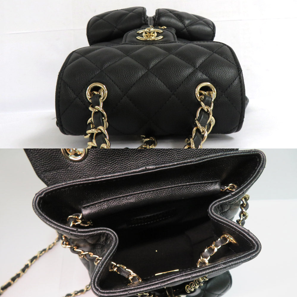 CHANEL CHANEL AS3290 B08045 94305 Chain Shoulder Black G Caviar S Coco Leather Beauty