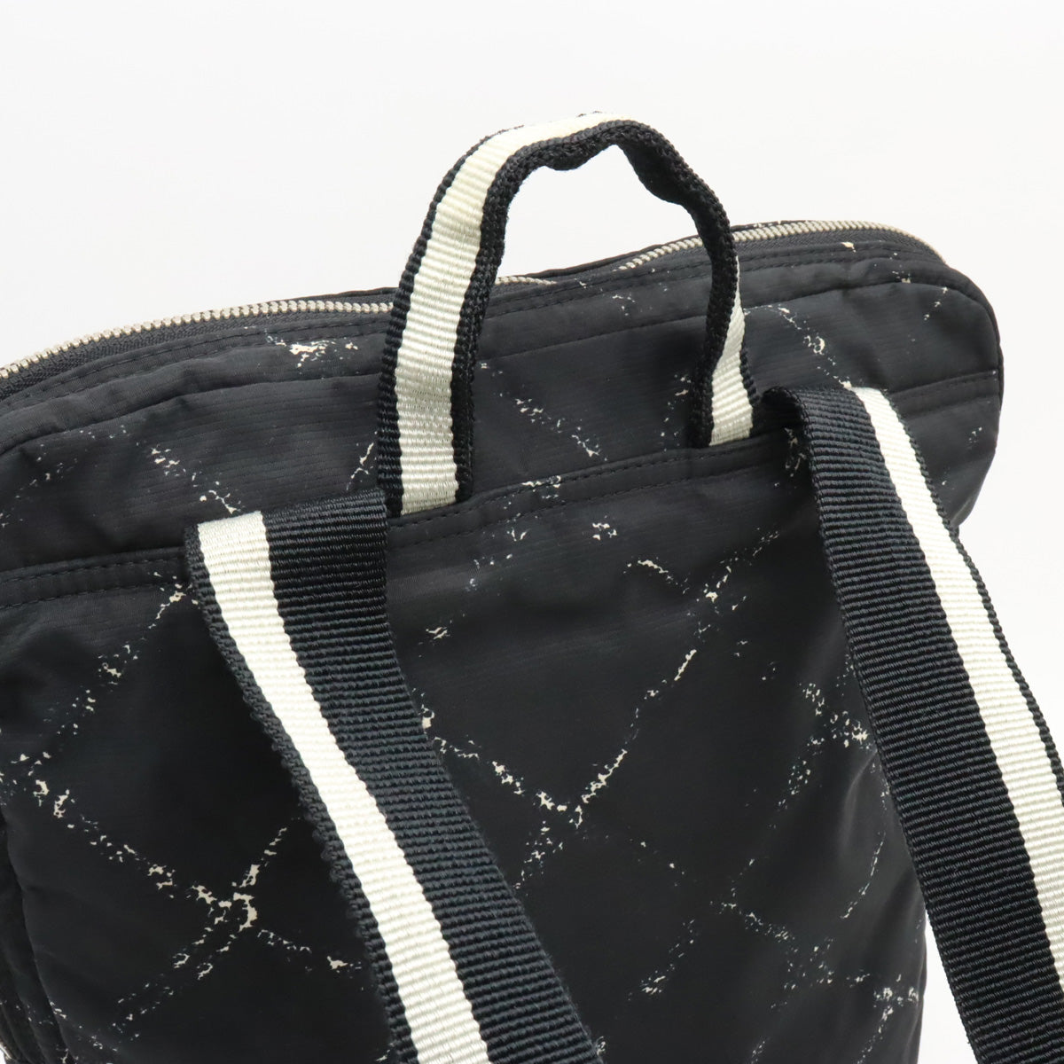 Chanel Travel Line Rucksack Backpack Nylon Black Black Blumin