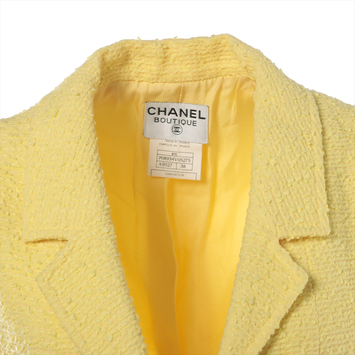 Chanel Coconut Button 97C Twid Best 38 Yellow P08934V05275