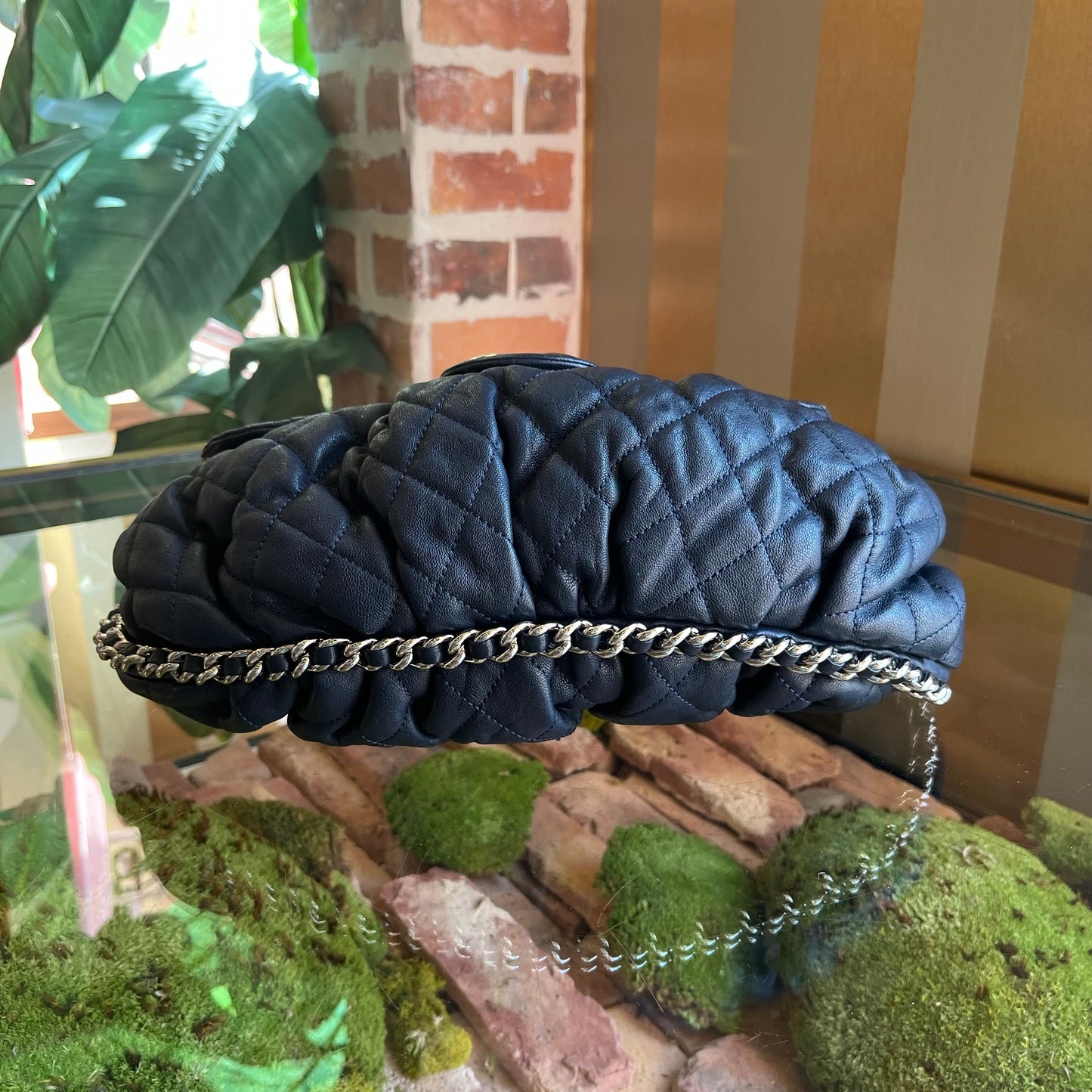 CHANEL Chain Around Washed Lambskin Crossbody Bag