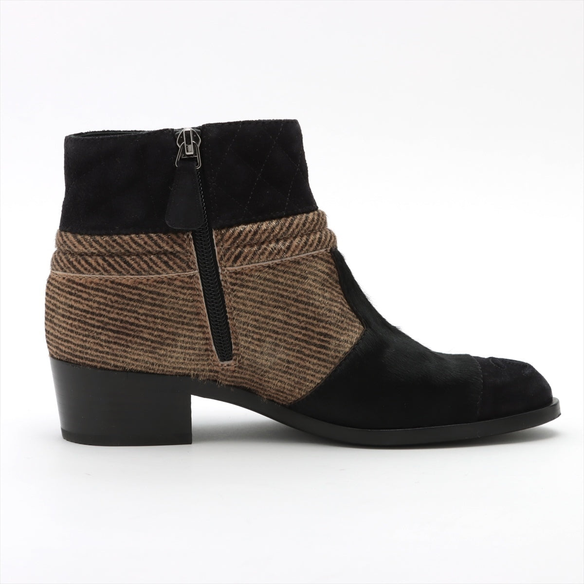 Chanel Coco Shoes 35C Black X Brown G31040