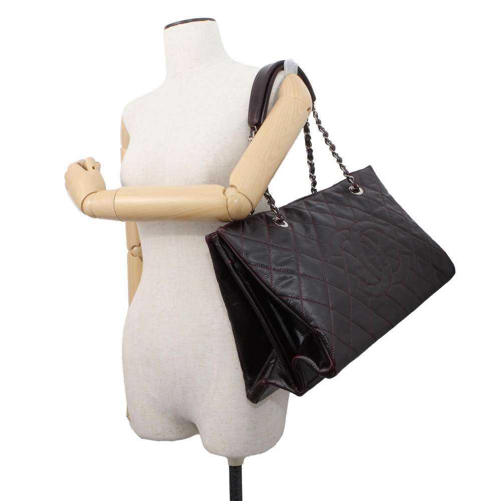 CHANEL GST tote Purple Patent Leather