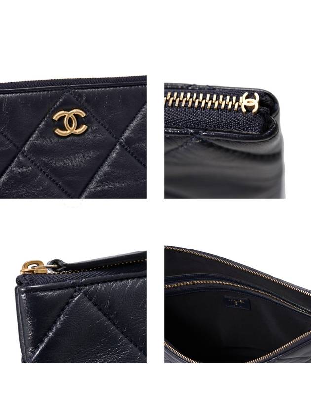 Women s Big Quilted Navy Clutch No 28 Chanel