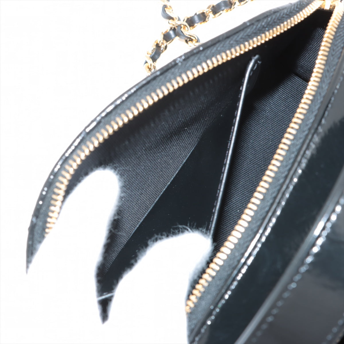 Chanel Matrasse Patent Leather 2WAY Shoulder Bag Black G AP3587