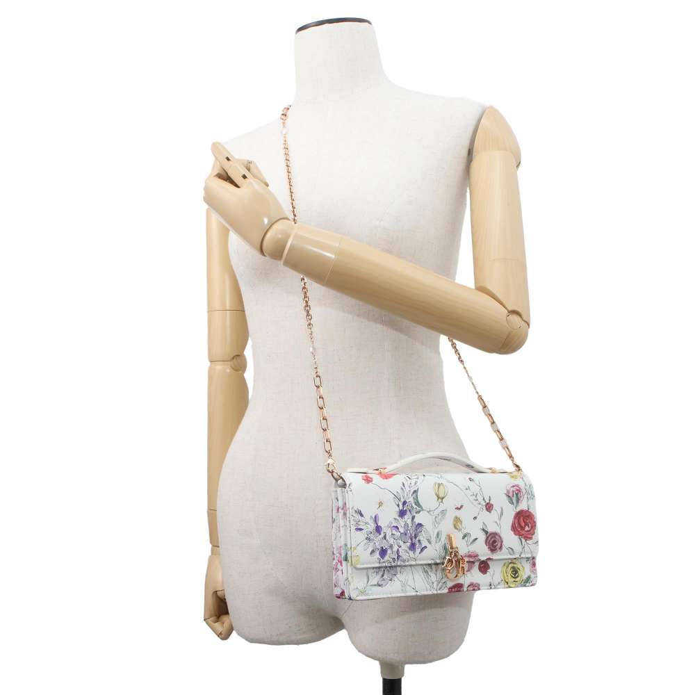 Dior Miss Dior Mini Bag Florilejo 2wayHandbag White/Multicolor Leather Size Mini