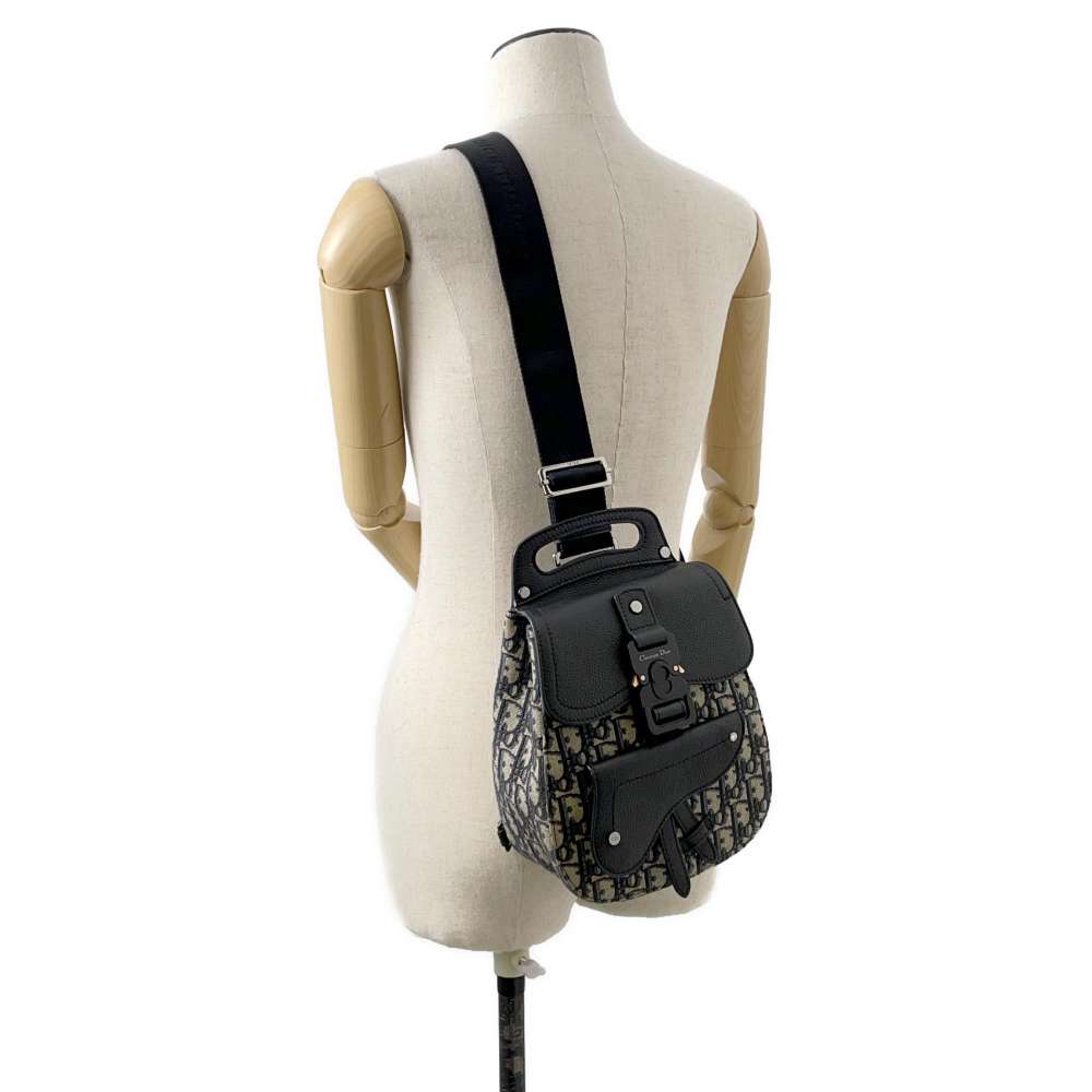 Dior Oblique Gallop Mini Sling Bag Navy 1ADBO022YKS Canvas Leather
