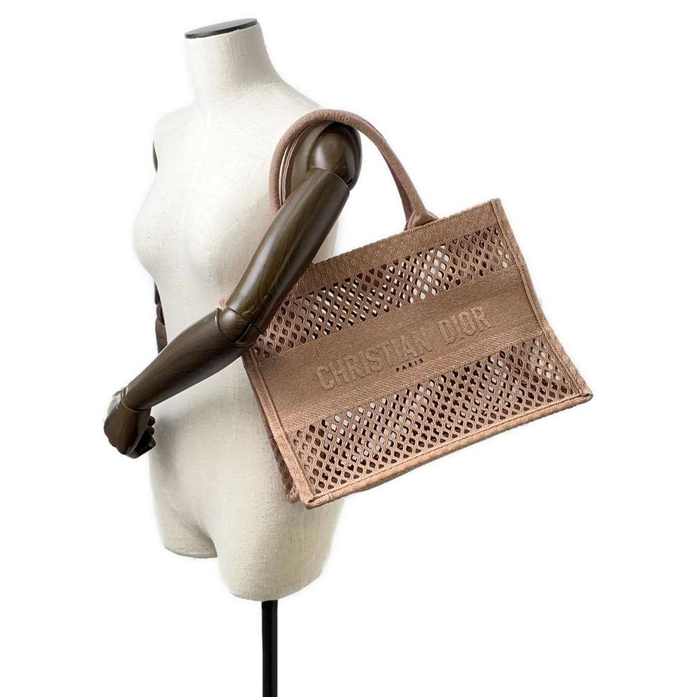 Dior Mesh Book Tote Pink M1296ZWRA Canvas Size Medium