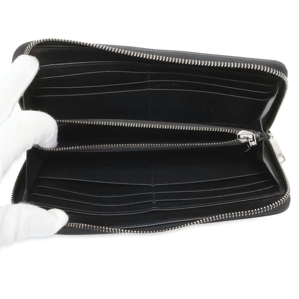 Dior CDIcon Long Zip Wallet Black 2ESBC252CDI_H00N Grained Calf Leather