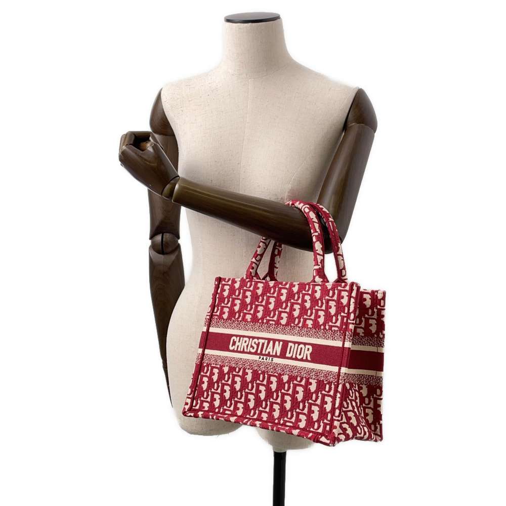 Dior Book Tote Oblique Burgundy M1265ZRIW Canvas Size Small