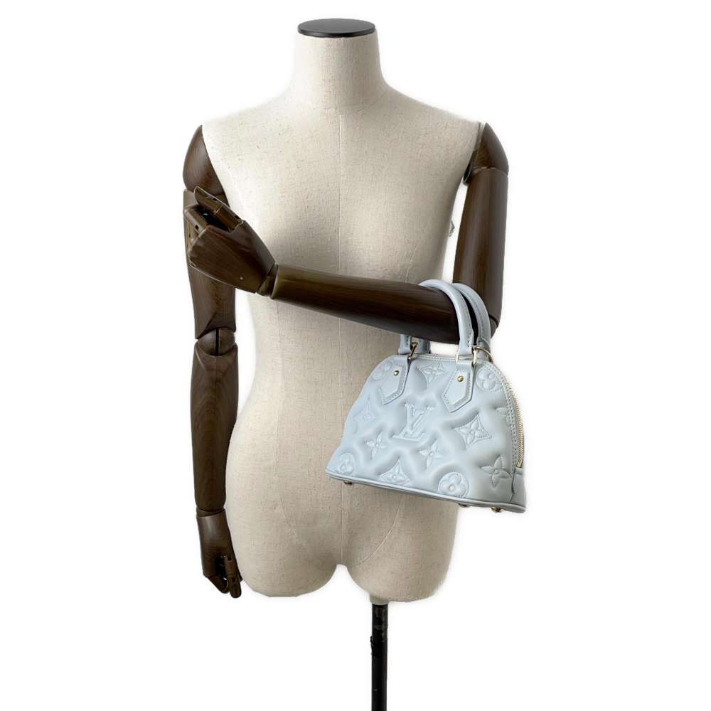 Louis Vuitton Alma・Soft Blue Gacier M59822 Calf Leather Monogram・Pattern Size BB